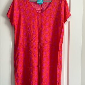 Escapada Pink and Orange Patterned Dress